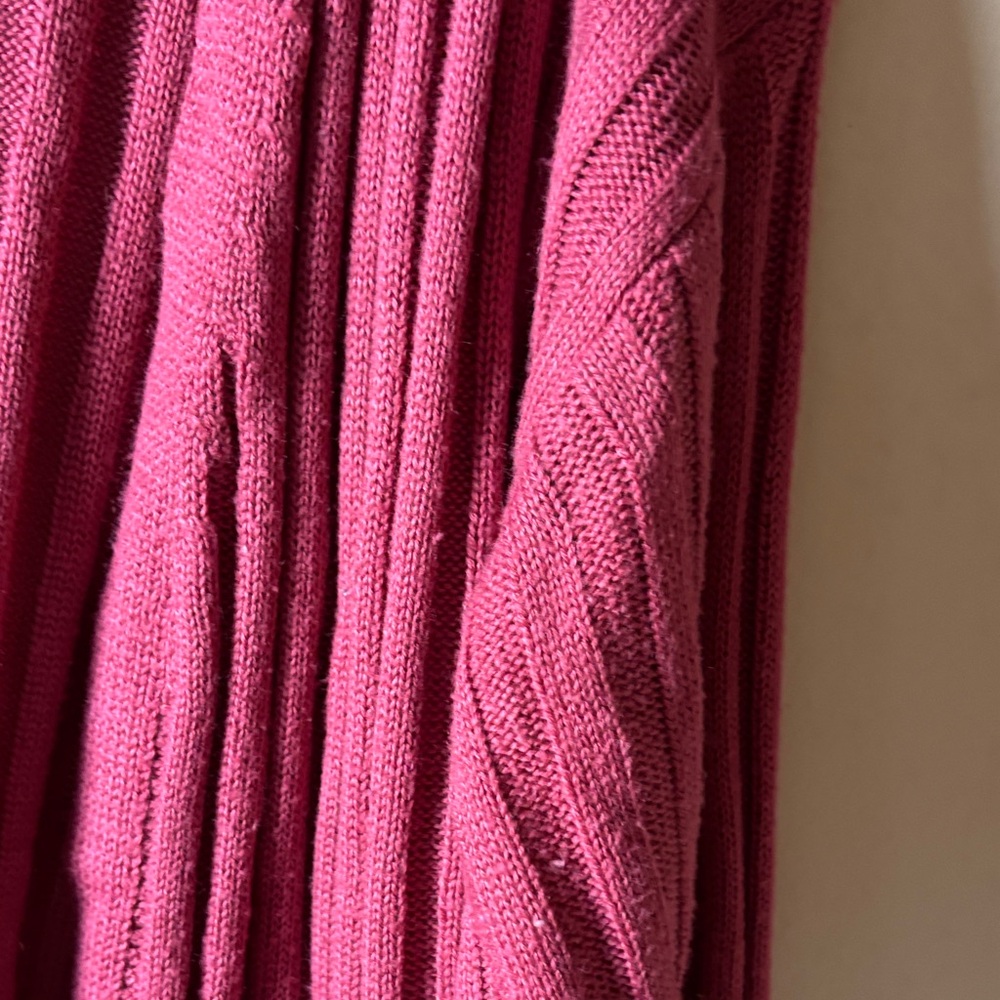 Blue Buttercup Boutique Open-Front Ribbed Cardigan Sweater - Raspberry Pink - Picture 9 of 16